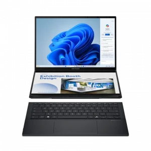 Laptop Asus Zenbook DUO OLED UX8406CA-PZ109WS (Ultra 9 285H , 32GR5X, SSD 1TB PCIe, 14.0 inch 3K OLED 120Hz, Touch, Win 11, Office,Túi, Bút, Xám)