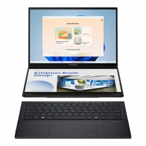 Laptop Asus Zenbook Duo OLED UX8406MA-PZ142W (Ultra 9 185H, 32GB DDR5, SSD 1TB PCIe,14.0 inch 3K OLED 120Hz Touch, Win 11, Xám)