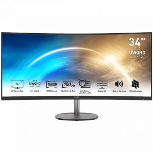 Màn hình LCD Cong MSI PRO MP341CQ UWQHD 100Hz (34inch, 3440 x 1440, 100Hz, VA, 1500R, 1ms, FreeSync)