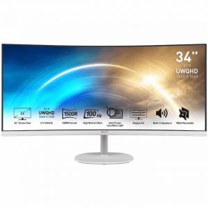 Màn hình LCD Cong MSI PRO MP341CQW UWQHD 100Hz (34inch, 3440 x 1440, 100Hz, VA, 1500R, 1ms, FreeSync)