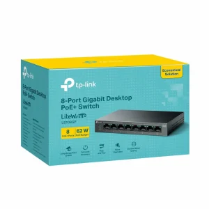 Switch TP-Link LS108GP (8-Port Gigabit, 8-Port POE+, Desktop Switch)