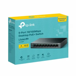 Switch TP-Link LS109P (9 Cổng 10/100Mbps, 8 Cổng PoE+, Desktop Switch)