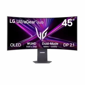 Màn hình LCD Cong LG UltraGear 45GX950A-B 5K2K (45 inch, 5K (5120×2160), OLED, DualMode (165Hz /330Hz), 800R, 0.03ms, G-SYNC)