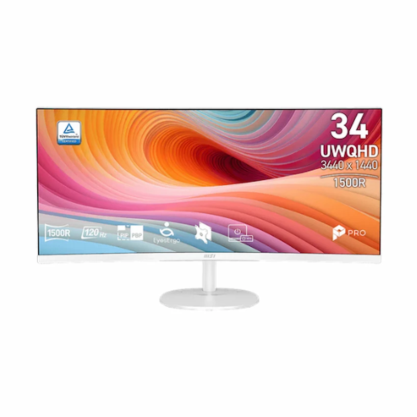 Màn Hình LCD Cong MSI PRO MP341CQW E12 120Hz (34-inch, 3440 x 1440, VA, 1ms, 1500R, Adaptive-Sync, Loa)