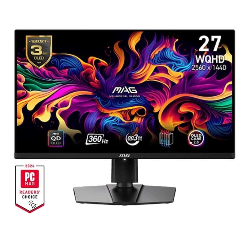 Màn hình LCD MSI MAG 271QPX QD-OLED 360Hz (27 inch, 2560×1440 (WQHD), 360Hz, 0.03ms, Adaptive-Sync)