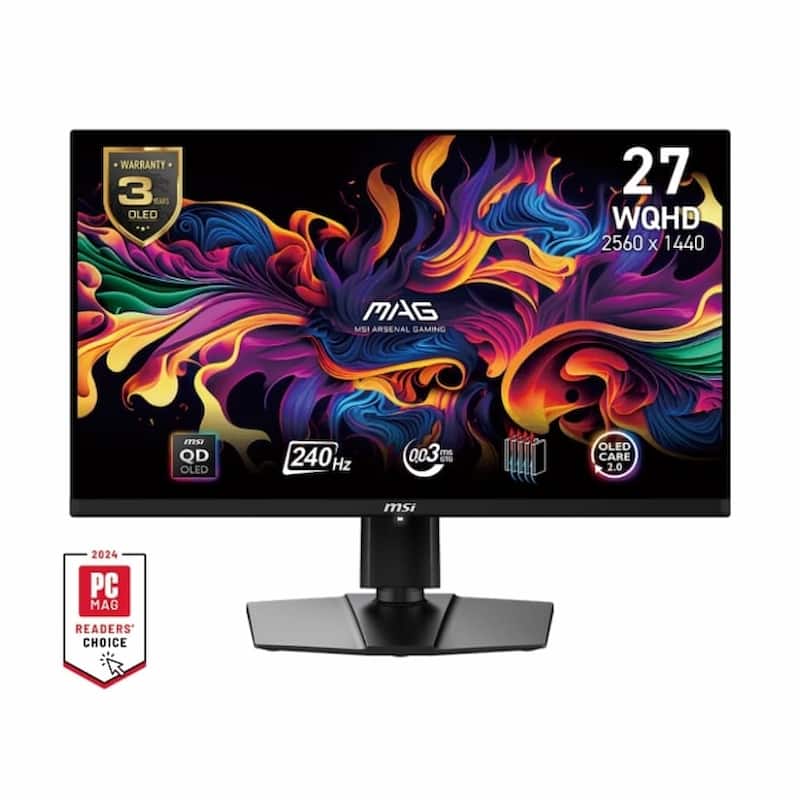 Màn hình LCD MSI MAG 271QPX QD-OLED E2 240Hz (27 inch, 2560×1440 (WQHD), 240Hz, 0.03ms, Adaptive-Sync)