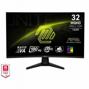 Màn Hình LCD Cong MSI MAG 32CQ6F (31.5 inch, 2560 x 1440, 180Hz, Rapid VA, 0.5ms, AMD Freesync)