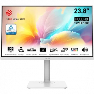 Màn Hình LCD MSI Modern MD2412PW – Màu trắng (23.8 inch, 1920 x 1080, 100Hz, IPS, 1ms, Tích hợp loa)