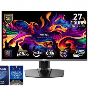 Màn hình LCD MSI MPG 272URX QD-OLED 240Hz (26.5 inch, 3840×2160 UHD, 240Hz, QD-OLED, 0.03ms, G-Sync)