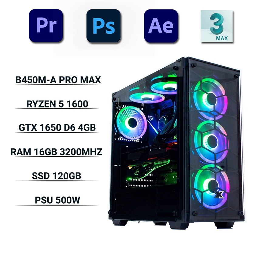 PC-Designer THKG001 (R7 2700X/B450/Ram 16GB/GTX 1660S/SSD 120GB/650W/DOS)