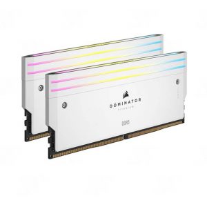 Ram Corsair Dominator Titanium RGB White 64GB (2x32GB) DDR5 6600Mhz -CMP64GX5M2X6600C32W