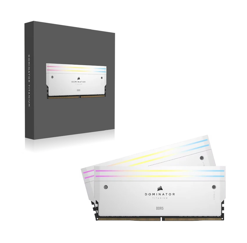 Ram Corsair Dominator Titanium RGB White 96GB (2x48GB) DDR5 6000Mhz – CMP96GX5M2B6000Z30W