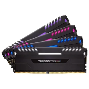 RAM CORSAIR VENGEANCE RGB BLACK 32GB (4x8GB) DDR4 3000MHz – CMR32GX4M4C3000C15