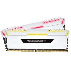 RAM CORSAIR VENGEANCE RGB WHITE 16GB (2x8GB) DDR4 3000MHz – CMR16GX4M2C3000C15W
