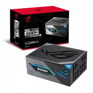Nguồn Asus ROG Thor 1600W Titanium III (Màn hình OLED, 80 Plus Titanium, ARGB, ATX 3.1, PCIe 5.1)