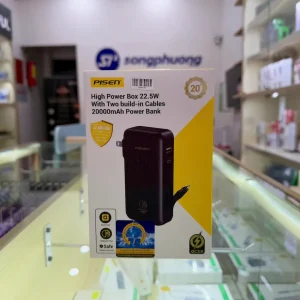 Sạc dự phòng PISEN QUICK Power 20000mAh 22.5W (Lightning & Type-C, TS-D313, Màu Đen, có chân sạc trực tiếp)