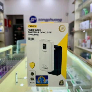 Sạc dự phòng PISEN QUICK PowerLink 20000mAh 22.5W (Lightning & Type-C,  TP-D192, có hiển thị thông tin, Black)