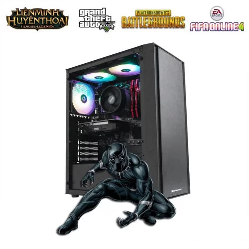 THKG-Black Panther 010 (R5 3600/B450/Ram 8GB/GTX 1650 D6 VENTUS/SSD 120GB/500W/DOS)