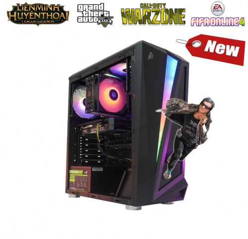 THKG-QUICK SILVER 102 (i5 10400F/ B460M/ Ram 8GB/ GTX 1650 4GB/ SSD 120GB/ 500W/ DOS)