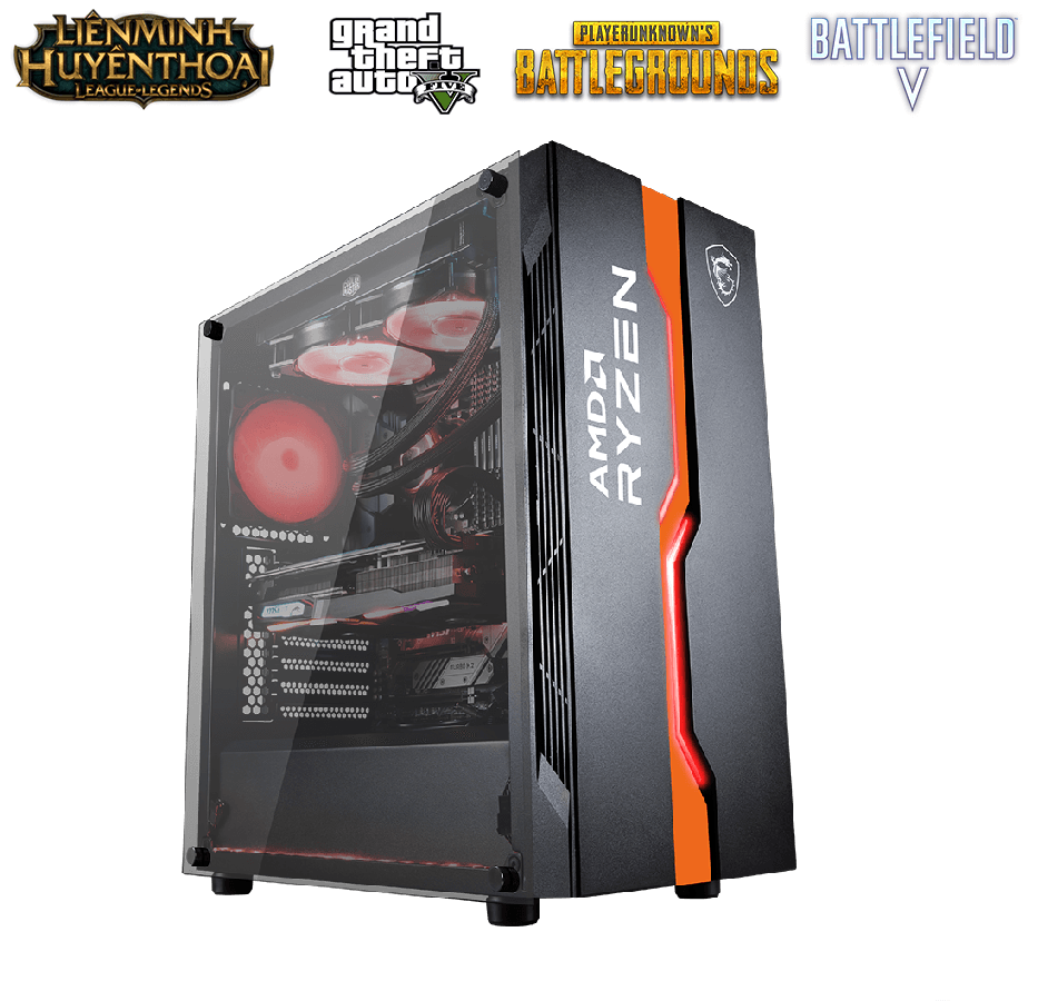 THKG-Super Boss 010 (R7 3700X/B450/Ram 8GB/GTX 1650 /SSD 256GB/500W/DOS)