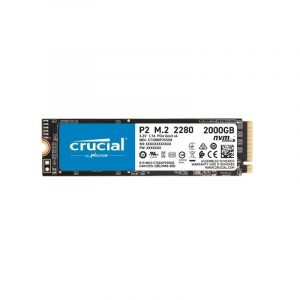 SSD Crucial P2 2TB NVMe PCIe Gen3x4 M.2 2280 – CT2000P2SSD8 (Read/Write 2400/1900 MB/s, 3D Nand)