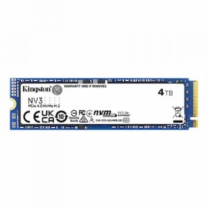 SSD Kingston NV3 4TB M2 2280 NVMe PCIe Gen4x4 SNV3S/4000G (Read/Write 6000/5000MB/s)