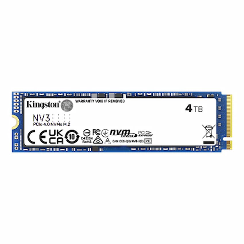 SSD Kingston NV3 4TB M2 2280 NVMe PCIe Gen4x4 SNV3S/4000G (Read/Write 6000/5000MB/s)
