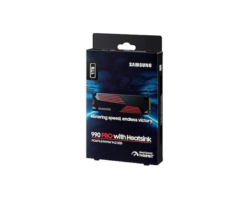 SSD Samsung 990 PRO 1TB Heatsink M.2 NVMe 2280 PCIe Gen4.0 x4 MZ-V9P1T0CW (Read/Write: 7450/6900 MB/s)