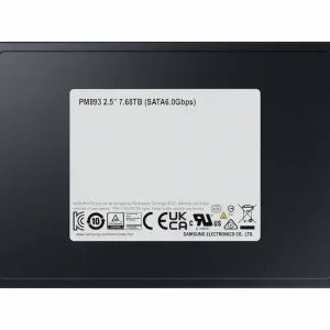 SSD Samsung PM893 7680GB 2.5 inch Sata 3 – MZ-7L37T600 (Read/Write: 550/520 MB/s, V-NAND TLC)