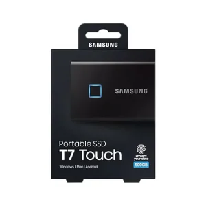 SSD Samsung T7 Touch 500GB – MU-PC500S/WW (2.5 inch USB -C, Silver, Up to 1,050MB/s)