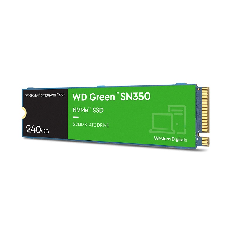 SSD WD Green SN350 240GB M2 2280 NVMe PCIe Gen3x4 – WDS240G2G0C (Read/Write: 2400/900 MB/s)