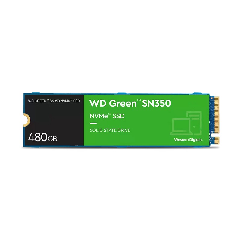 SSD WD Green SN350 480GB M2 2280 NVMe PCIe Gen3x4 – WDS480G2G0C (Read/Write: 2400/1650 MB/s)