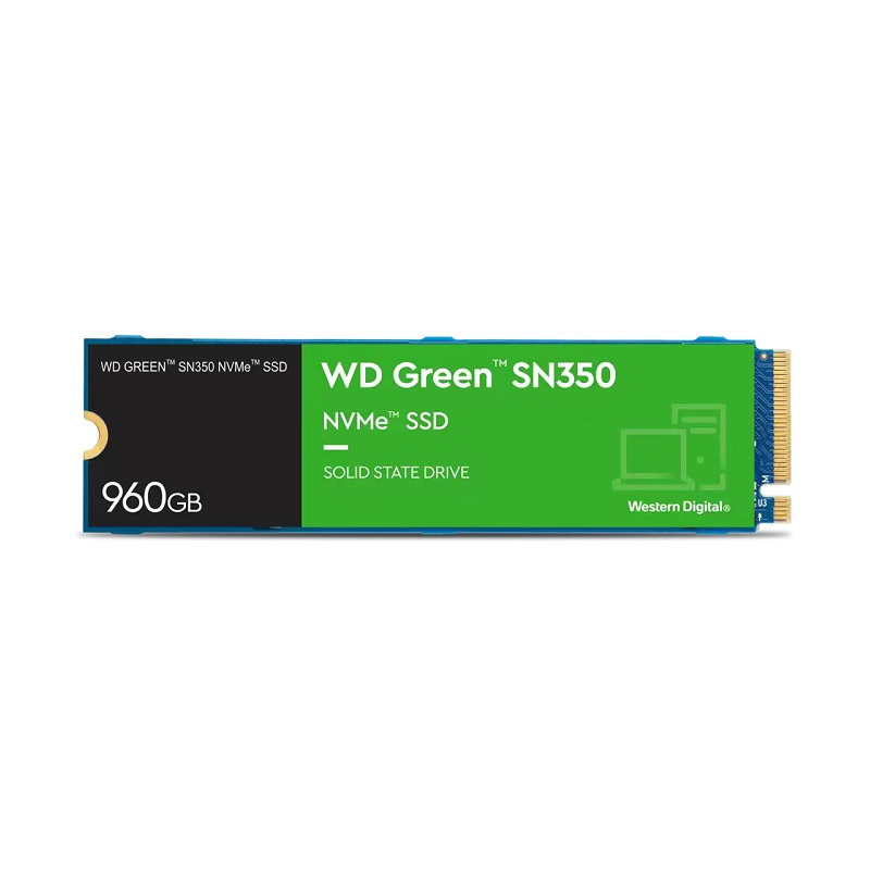 SSD WD Green SN350 960GB M2 2280 NVMe PCIe Gen3x4 – WDS960G2G0C (Read/Write: 2400/1900 MB/s)