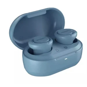 TAI NGHE BLUETOOTH PHILIPS TWS Blue – TAT1215BL/97 (Trình điều khiển IPX4/6mm/Thời gian phát 6 giờ + Hộp sạc 12 giờ/Sạc Micro USB/Bluetooth® 5.1)