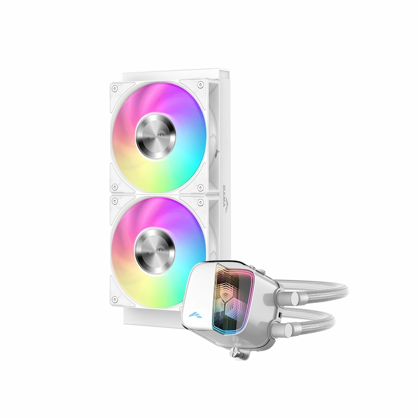 Tản nhiệt nước AIO SAMA L70 240WH (240mm, ARGB, Màu trắng)