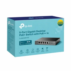 Switch TP-Link TL-SG1005P-PD (5-Port Gigabit, 1-Port PoE++ In, 4-Port PoE+Out, Desktop PoE+ Switch)