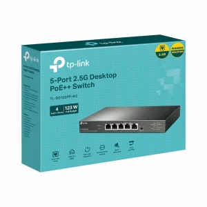 Switch TP-Link TL-SG105PP-M2 (5-Port 2.5G, 4-Port PoE++, Desktop Switch)