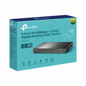Switch TP-Link TL-SL1311P (8-Port 10/100Mbp, 3-Port Gigabit, 8-Port PoE+, Desktop Switch)