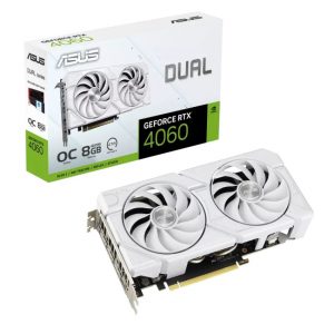 VGA ASUS Dual GeForce RTX 4060 EVO White OC Edition 8GB GDDR6 (DUAL-RTX4060-O8G-EVO-WHITE)