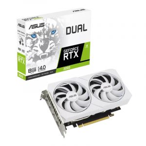 VGA ASUS Dual GeForce RTX 3060 White OC Edition 8G GDDR6 (DUAL-RTX3060-O8G-WHITE)