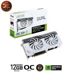 VGA Asus DUAL RTX 4070 Super O12G GDDR6X White (DUAL-RTX4070S-O12G-WHITE)