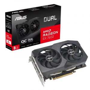 VGA ASUS Dual Radeon RX 7600 V2 OC Edition 8GB GDDR6 (DUAL-RX7600-O8G-V2)