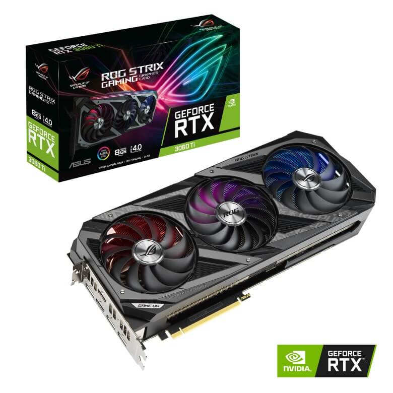 VGA ASUS ROG STRIX GEFORCE RTX 3060 Ti 8G GAMING (ROG-STRIX-RTX3060TI-8G-GAMING)