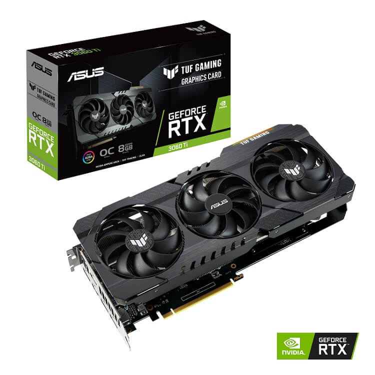 VGA ASUS TUF GAMING GEFORCE RTX 3060 Ti OC 8G (TUF-RTX3060TI-O8G-GAMING)