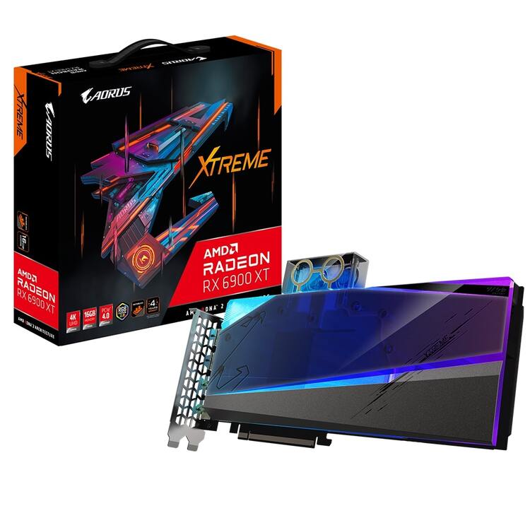 VGA GIGABYTE AORUS RADEON RX 6900 XT XTREME WATERFORCE WB 16G (GV-R69XTAORUSX WB-16GD)