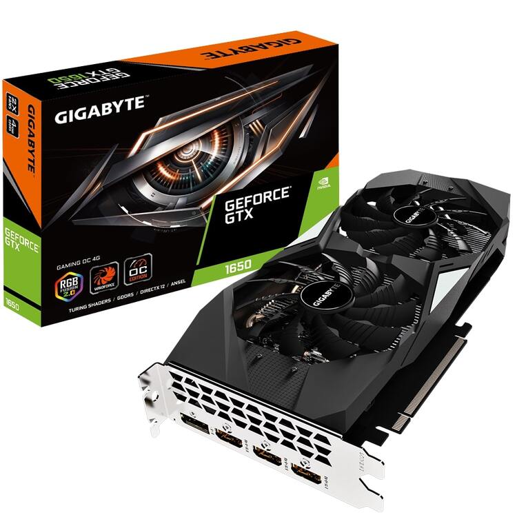 VGA GIGABYTE GEFORCE GTX 1650 GAMING OC 4G (GV-N1650GAMING OC-4GD)
