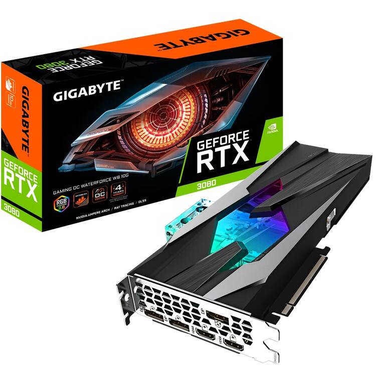 VGA GIGABYTE GEFORCE RTX 3080 GAMING OC WATERFORCE WB 10G (GV-N3080GAMINGOC WB-10GD)