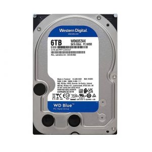 Ổ cứng HDD WD Blue 6TB SATA 3 – WD60EZAX (3.5 inch, SATA, 256MB Cache, 5400RPM, Màu xanh)