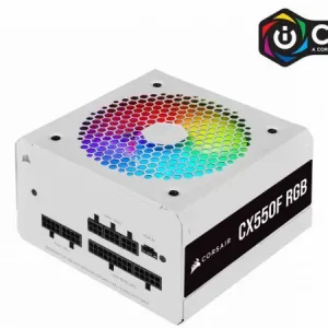 Nguồn Corsair CX550F RGB White Full Modul – 80 Plus Bronze (CP-9020225-NA)