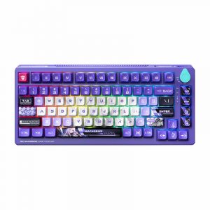 Bàn Phím Cơ Machenike K600T (Wireless, GR Silver Switch, Màu Tím Anime)